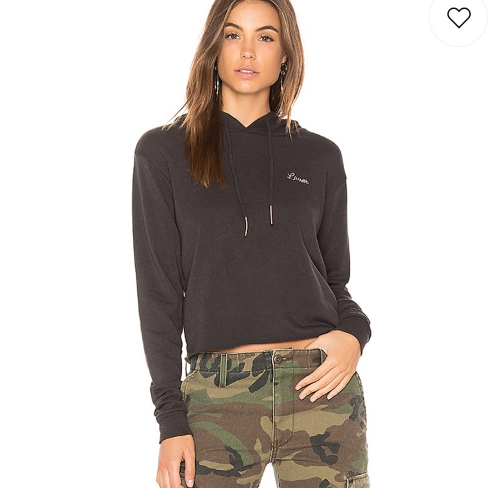 Spiritual Gangster cropped “lover” hoodie